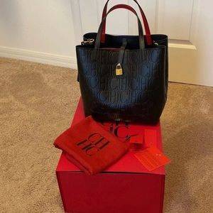Authentic Carolina Herrera black handbag
